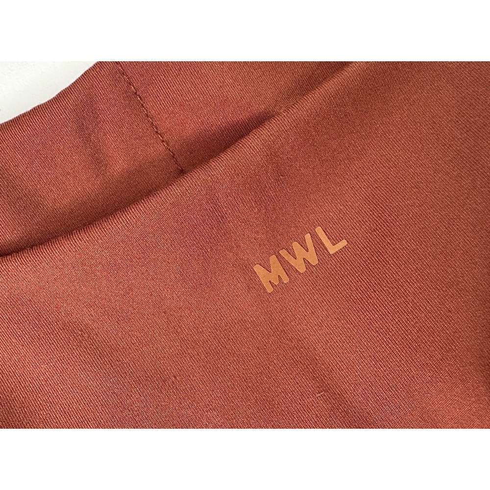 MADEWELL FLEX SQUARE-NECK SPORTS BRA IN BRICK RED SIZE SMALL - Picture 6 of 7